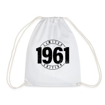 Limited Edition 1961 Year of Birth Urban Birthday - Drawstring Bag - white - Front