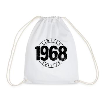 Limited Edition 1968 Birth Year Urban Birthday - Drawstring Bag - white - Front