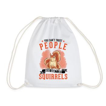 Écureuil cadeau écureuil gris - Sac de sport léger - blanc - Devant