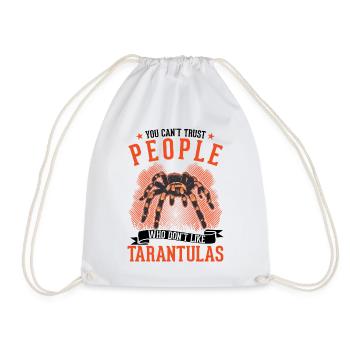 Tarantula Pet Spider Tarantula - Drawstring Bag - white - Front