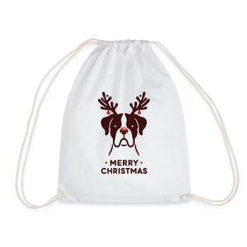 Boxer Noël Hiver Animaux Chiens - Sac de sport léger - blanc - Devant