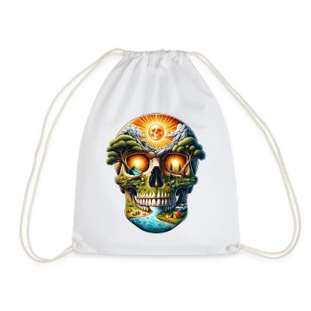 Activité de chemise de crâne d’explorateur en plein air - Sac de sport léger - blanc - Devant
