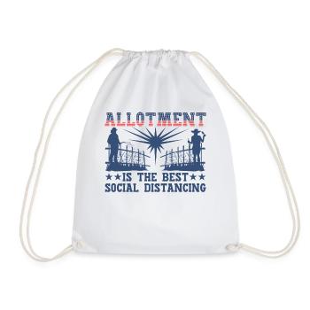 Allotment is the best social distancing - Drawstring Bag - white - Front