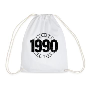 Limited Edition 1990 Birth Year Urban Birthday - Drawstring Bag - white - Front