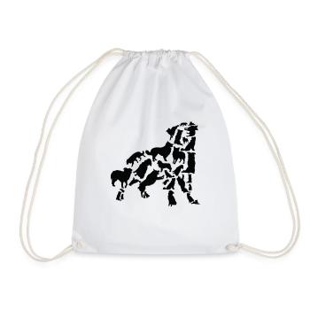 Chien de berger australien Mama Beagle papa - Sac de sport léger - blanc - Devant
