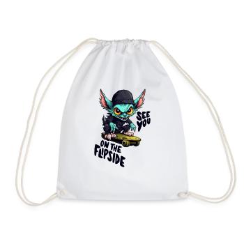 Skateboard Skater Ramp Skating Chupacabras - Drawstring Bag - white - Front