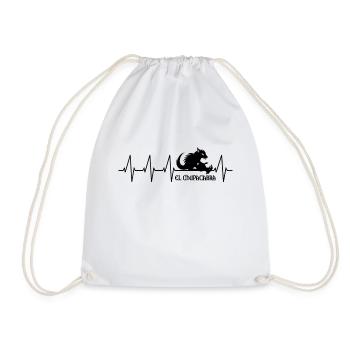 Cryptozoologists Chupacabra Creatures Heartbeat - Drawstring Bag - white - Front