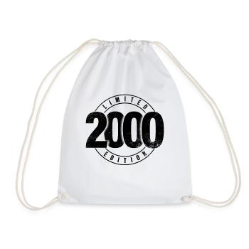 Limited Edition 2000 Year of Birth Urban Birthday - Drawstring Bag - white - Front