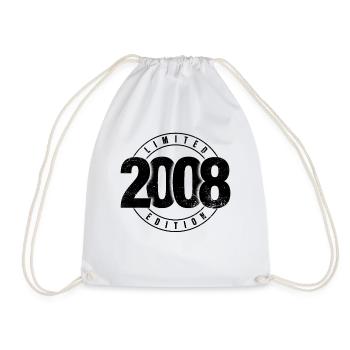 Limited Edition 2008 Year of Birth Urban Birthday - Drawstring Bag - white - Front