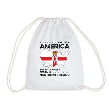 Né à Irlande du Nord, Irlande du Nord, Américain, États-Unis - Sac de sport léger - blanc - Devant