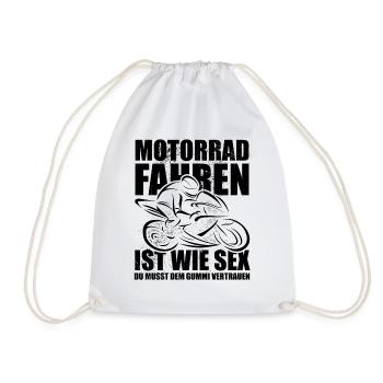 Motorrad fahren ist wie Sex - Turnbeutel - Weiß - Vorne