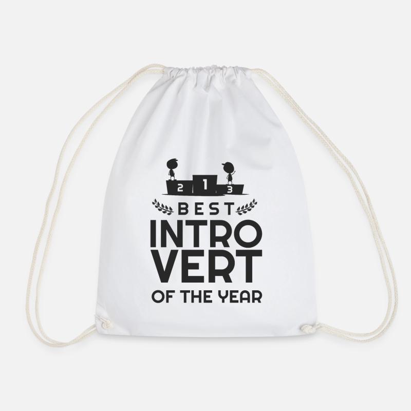 Wenn Sie introvertiert sind - nehmen Sie es!! - Turnbeutel - Weiß