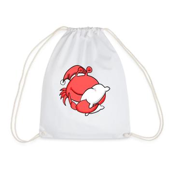 Crabe Mignon Fatigué Noël - Sac de sport léger - blanc - Devant