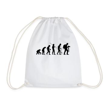 Photography Camera Evolution Nature Photographer - Drawstring Bag - white - Front