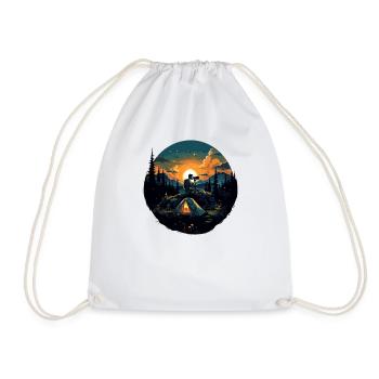 Appareil photo, Photographe de paysage, Photographe de nature - Sac de sport léger - blanc - Devant