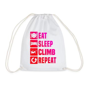 Klettern Climber Boulder Bouldern Climbing - Turnbeutel - Weiß - Vorne