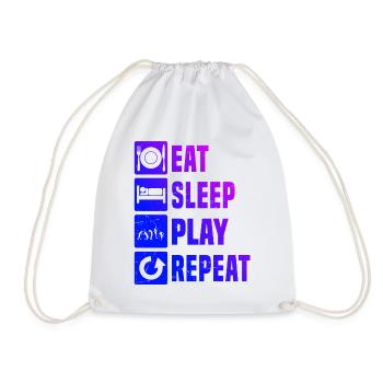 Men's Tennis Playing Tennis Player Playing Tennis - Drawstring Bag - white - Front
