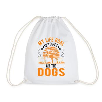 Dog Rescue Street Dog - Drawstring Bag - white - Front