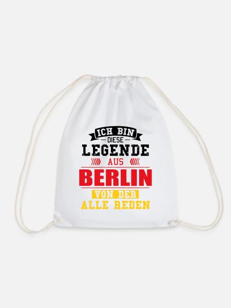 Stadt Berlin Deutschland Legende Spruch - Turnbeutel - Weiß
