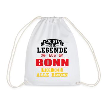 Stadt Bonn Deutschland Legende Spruch - Turnbeutel - Weiß - Vorne