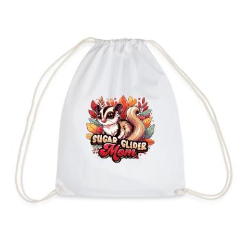 Australian Sugar Glider Short-headed Gliders - Drawstring Bag - white - Front
