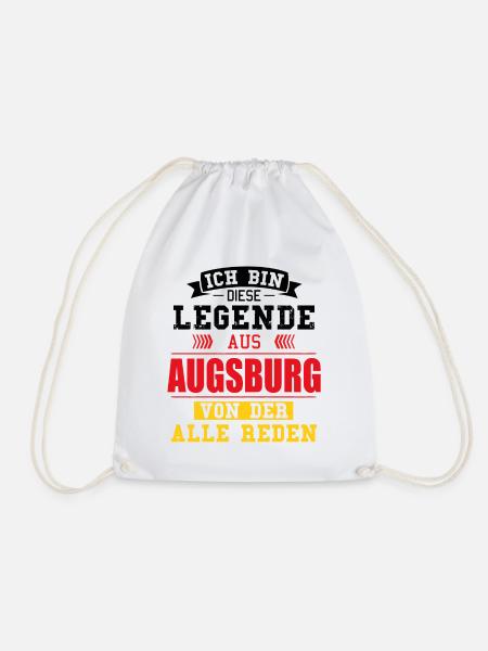 Stadt Augsburg Deutschland Legende Spruch - Turnbeutel - Weiß