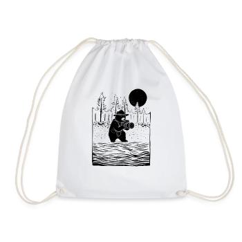 Ours, Photographe de paysage, Photographe de nature - Sac de sport léger - blanc - Devant