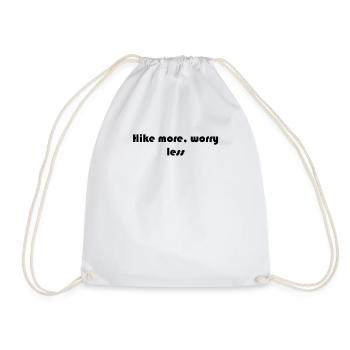 Hiking - Hike more, worry less - Drawstring Bag - white - Front