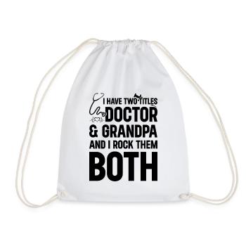 Docteur Grand-père - J’ai deux titres Docteur et Grand-père - Sac de sport léger - blanc - Devant