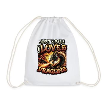 Juste un garçon qui aime les dragons - Boys Dragons - Sac de sport léger - blanc - Devant