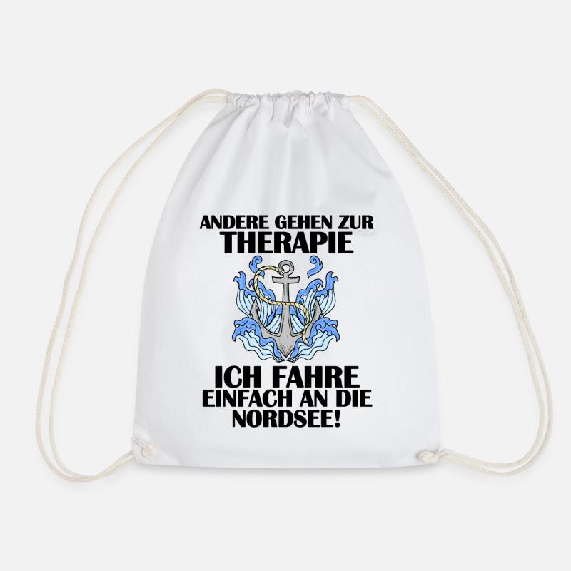 Nordsee Spruch - Turnbeutel - Weiß