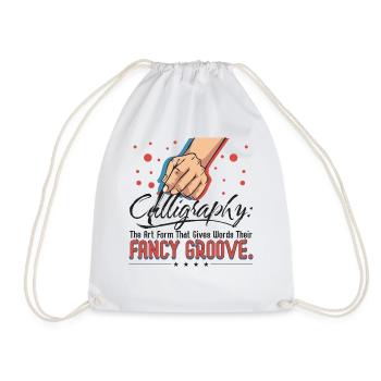 La calligraphie donne aux mots leur groove fantaisiste - Sac de sport léger - blanc - Devant