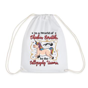 Monde de Chicken Scratch, soyez la calligraphie Unico - Sac de sport léger - blanc - Devant