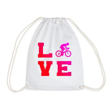 Roadbike Rennrad Road Bike Rennradfahrer Rennradfa - Drawstring Bag - white - Front