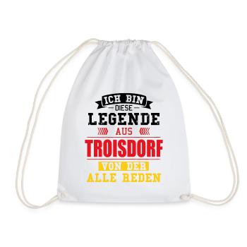Stadt Troisdorf Deutschland Legende Spruch - Turnbeutel - Weiß - Vorne