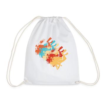 Free Dive Diver Diver Diving Scuba Diver - Drawstring Bag - white - Front