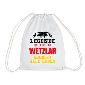 Stadt Wetzlar Deutschland Legende Spruch - Turnbeutel - Weiß - Vorne