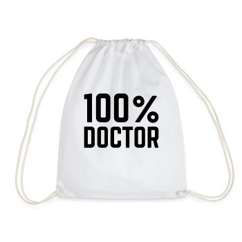 100% Doctor - Turnbeutel - Weiß - Vorne
