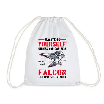 Always be yourself Falcon Falknerei Falke - Drawstring Bag - white - Front