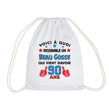 90 ans anniversaire homme cadeau humour drôle - Sac de sport léger - blanc - Devant