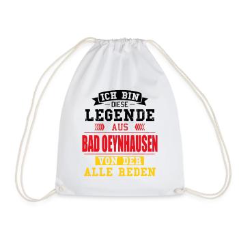 Stadt Bad Oeynhausen Deutschland Legende Spruch - Turnbeutel - Weiß - Vorne