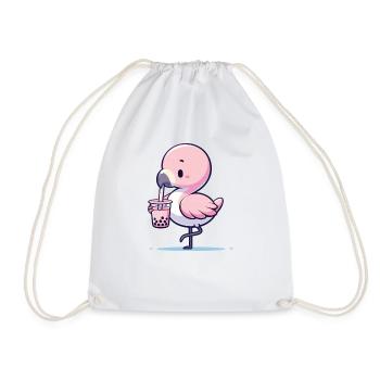 Kawaii flamants roses bubble tea Boba flamant rose - Sac de sport léger - blanc - Devant