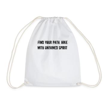 Randonnée - Trouvez votre chemin, randonnez avec un indompté - Sac de sport léger - blanc - Devant