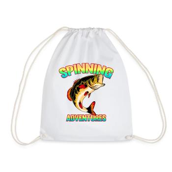 Pêche, pêcheur, pêcheur et pêche au brochet - Sac de sport léger - blanc - Devant