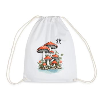 Magischer Pilz Vintage Ukiyo-E Goblincore - Turnbeutel - Weiß - Vorne