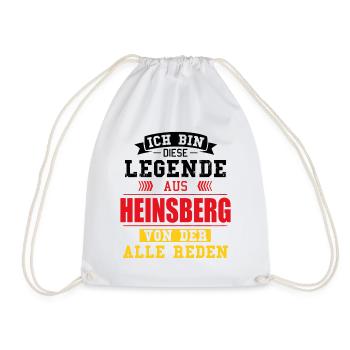 Stadt Heinsberg Deutschland Legende Spruch - Turnbeutel - Weiß - Vorne