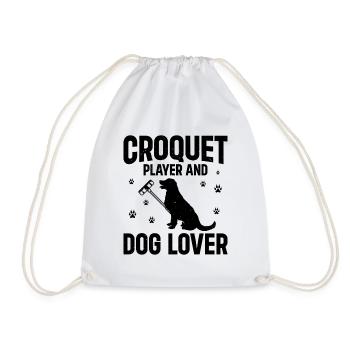 Croquet Player And Dog Lover - Dog Owner Croquet - Turnbeutel - Weiß - Vorne