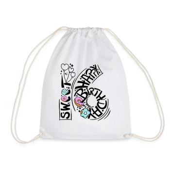 Sweet Sixteen Geburtstag Happy Birthday Donut - Sac de sport léger - blanc - Devant