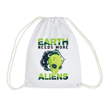 Alien, UFO, UAP, Space, Weltraum Flugobjekt - Turnbeutel - Weiß - Vorne