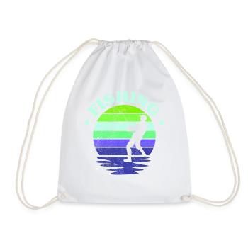 Pêche, pêcheur, pêcheur et pêche au brochet - Sac de sport léger - blanc - Devant